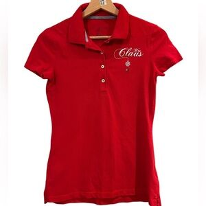 Tommy Hilfiger Classic Fit 4 Button Polo Shirt with Mrs. Claus on Front